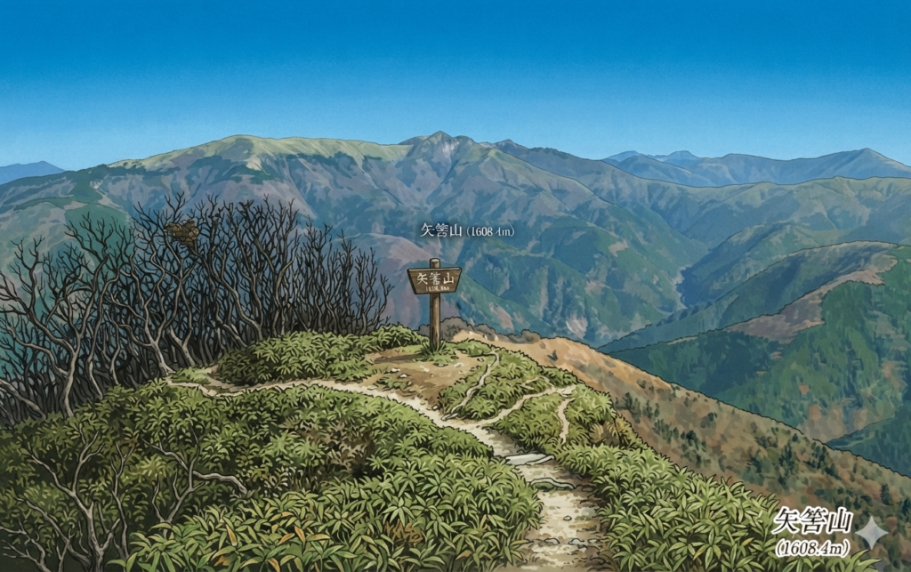 土佐矢筈山のイラスト