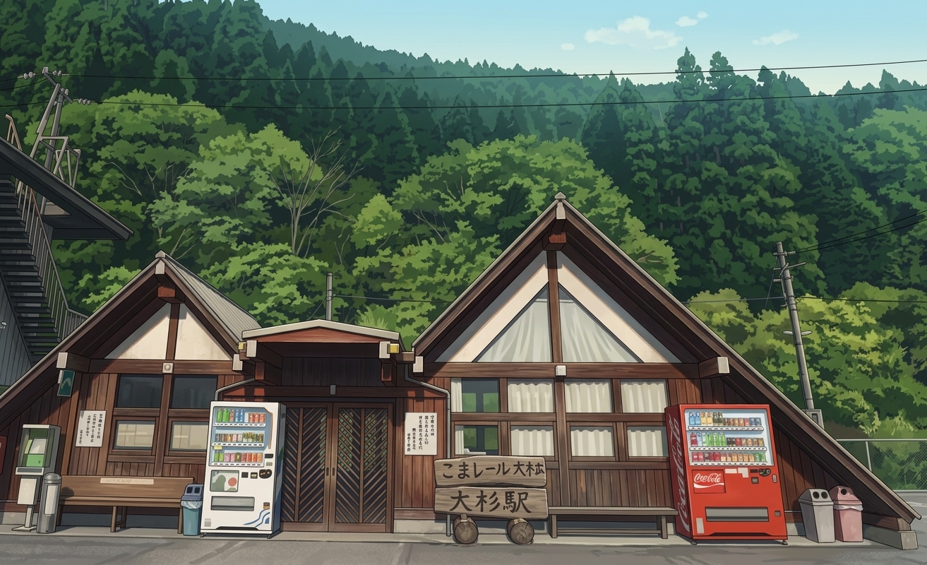 JR大杉駅イラスト